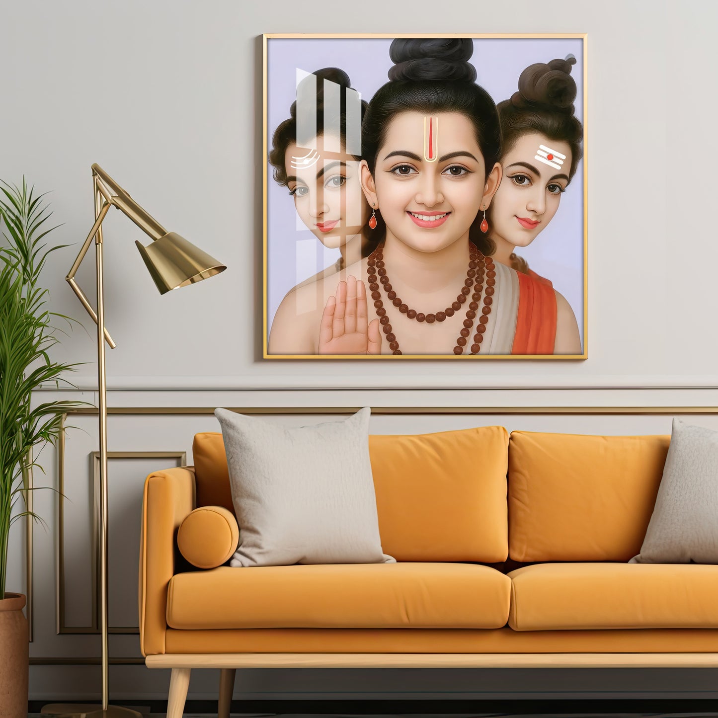 Sri Dattatreya Maharaj Ji Premium Acrylic Square Wall Art