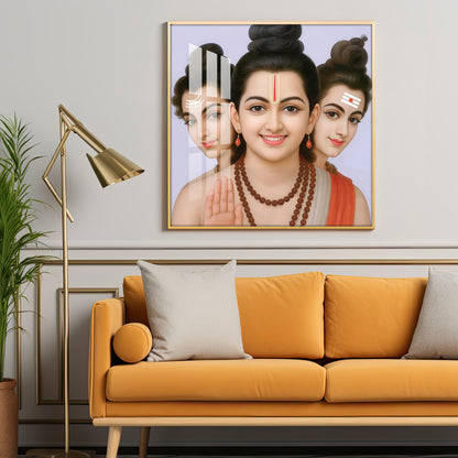 Sri Dattatreya Maharaj Ji Premium Acrylic Square Wall Art