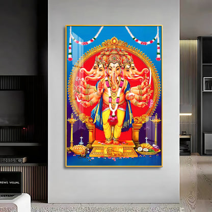 Ganesha's Embrace Premium Vertical Acrylic Wall Art