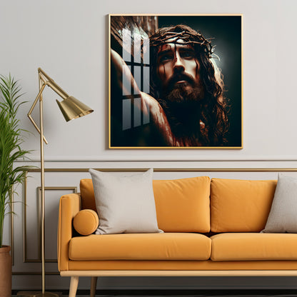 Lord Jesus Christ Premium Acrylic Square Wall Art