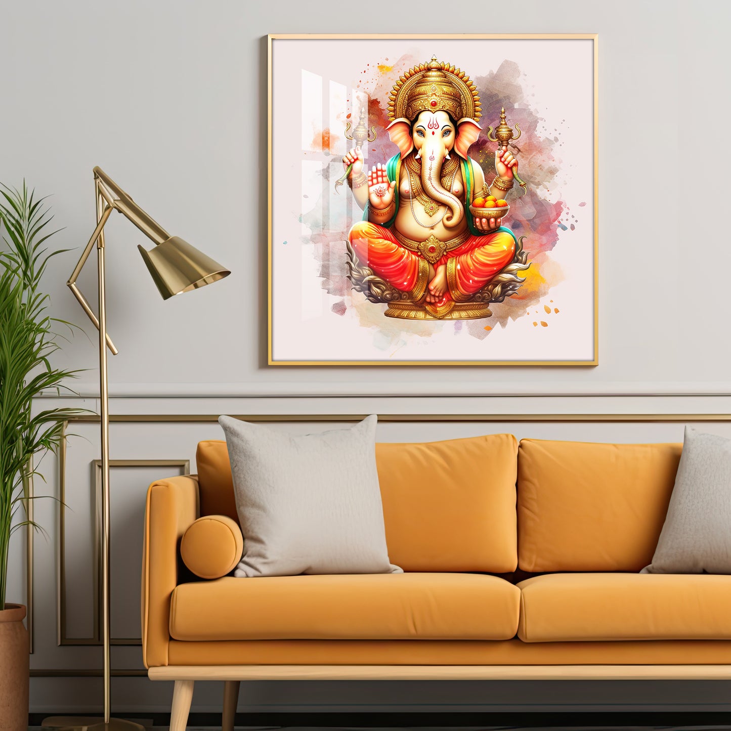 Gajanan Maharaj Premium Acrylic Square Wall Art