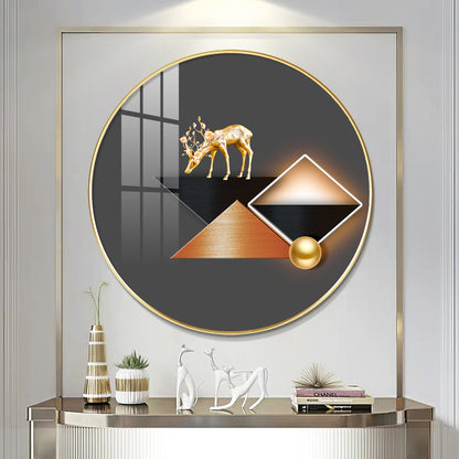 Abstract Realm Premium Acrylic Round Wall Art