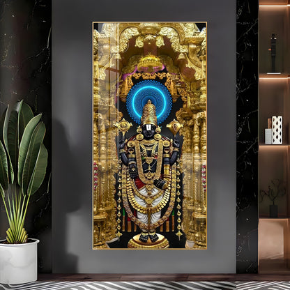 Shree Venkateswara Swamy Premium Acrylic Vertical Wall Art