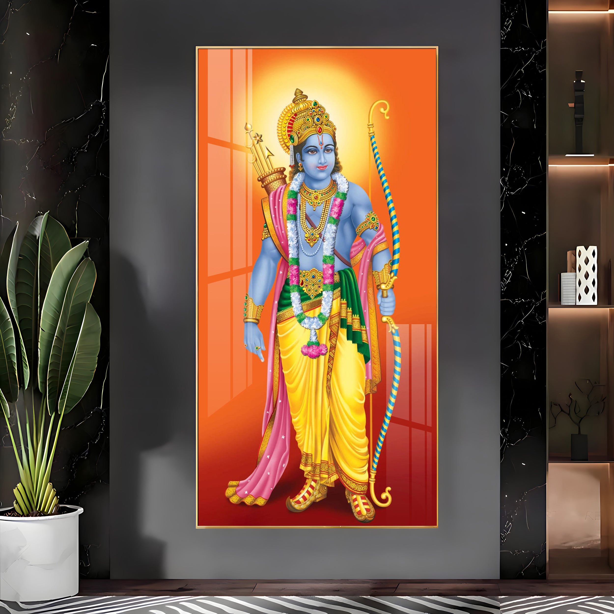 Lord Shri Ram Premium Acrylic Vertical Wall Art