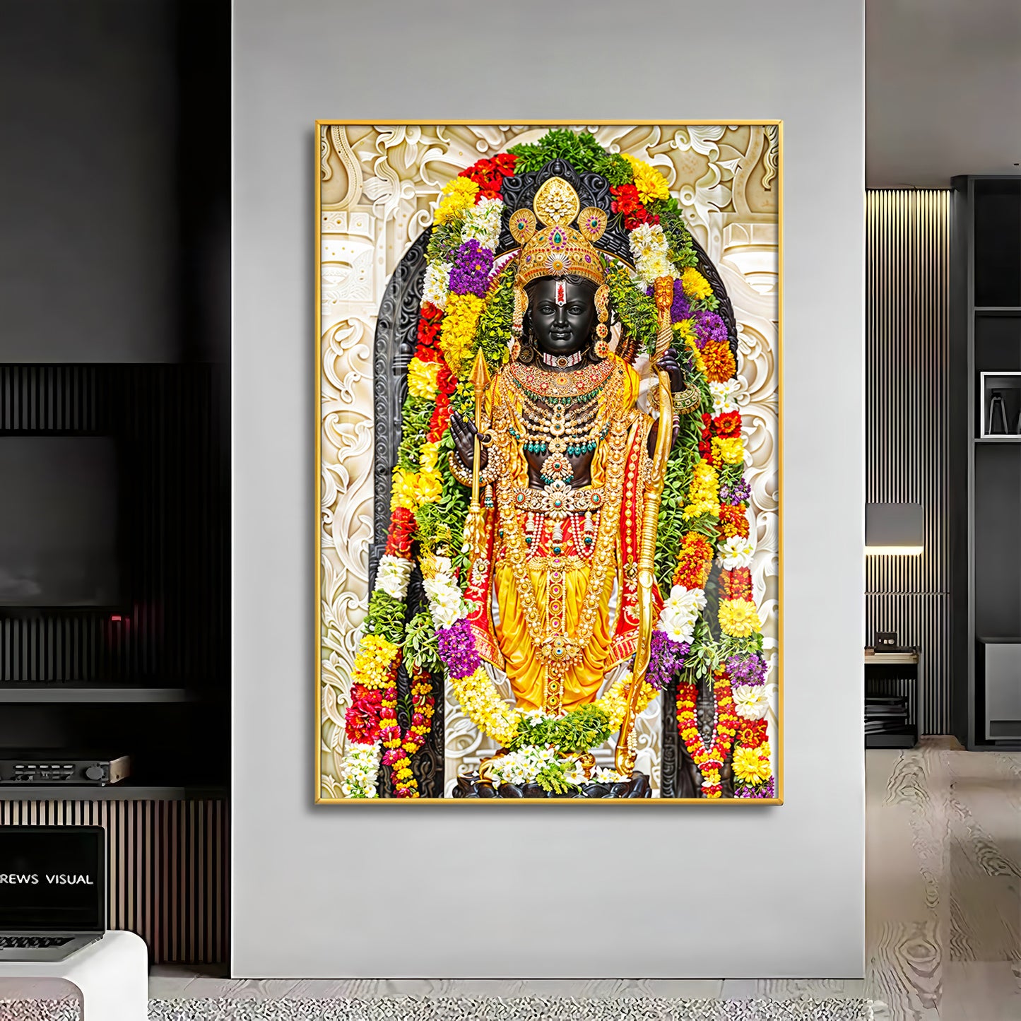 Shri Ram Janmbhoomi Portray Premium Vertical Wall Art