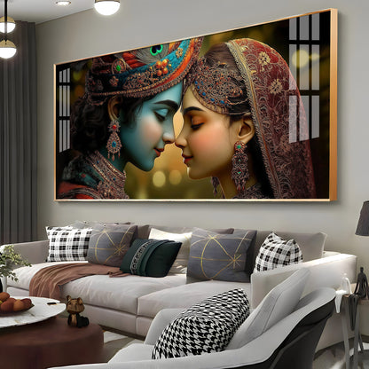 Radhe krishna Premium Acrylic Horizontal Wall Art