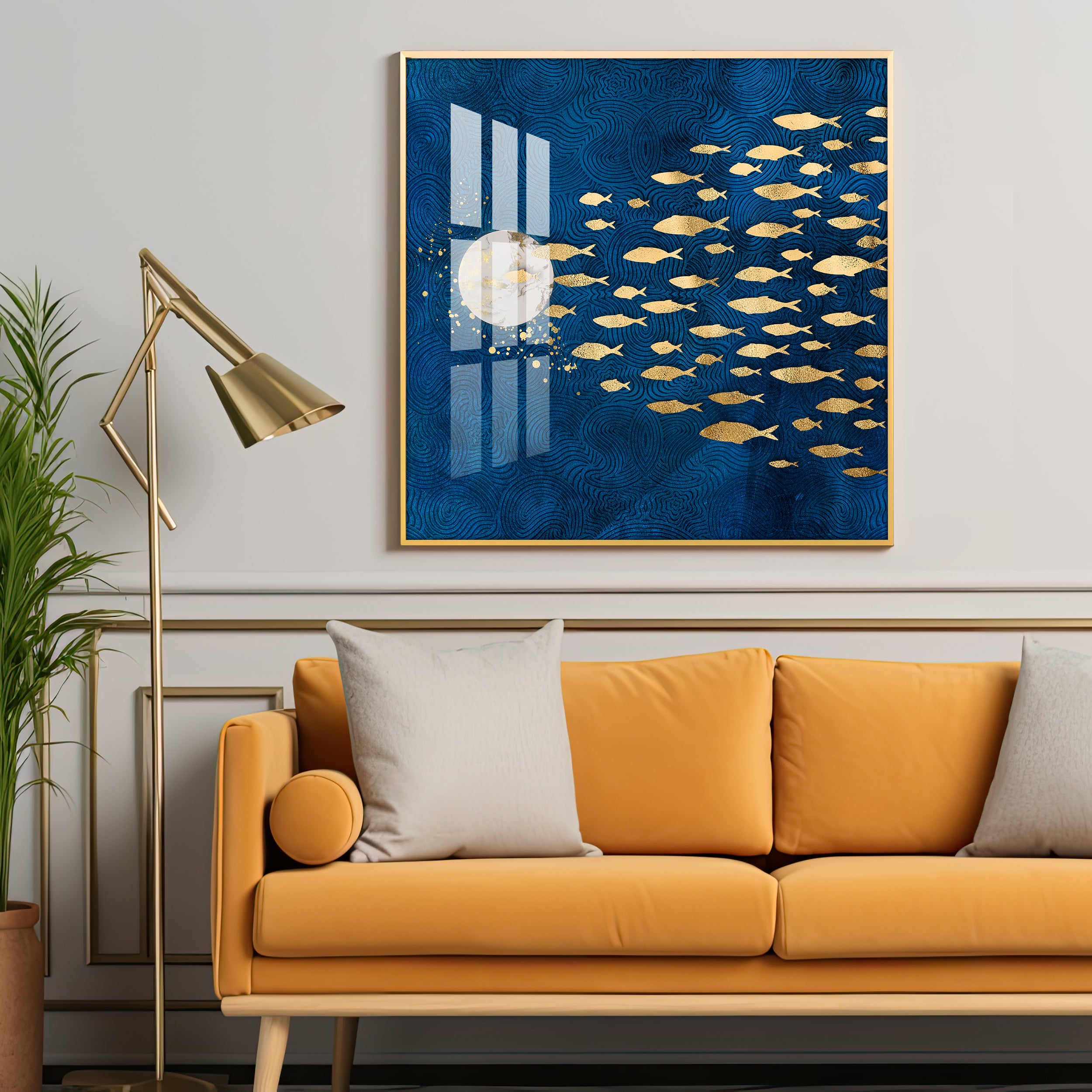 Deep Into The Ocean Premium Acrylic Square Wall Art