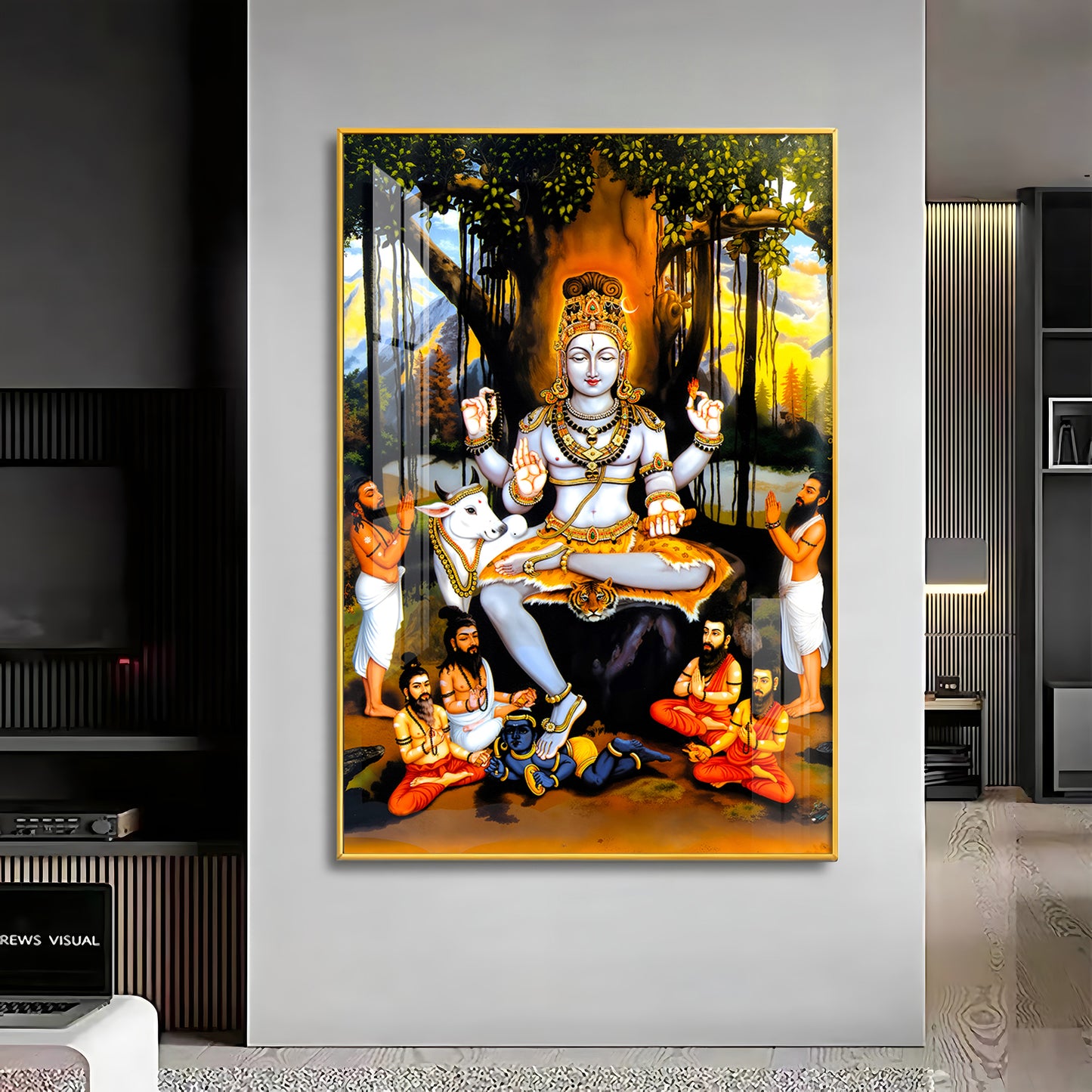 Dakshinamurthy In Lord Shiva Premium Acrylic Vertical Wall Art