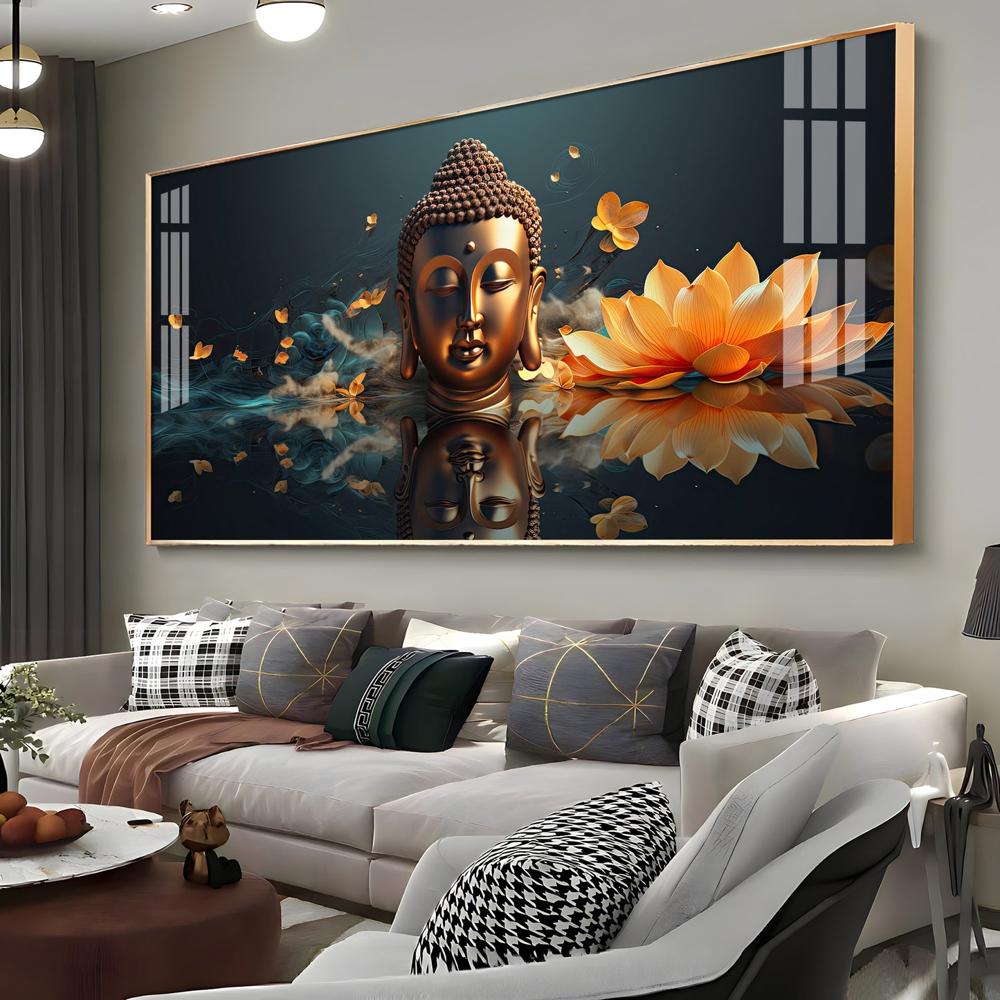 Descent Buddha Premium Acrylic Horizontal Wall Art