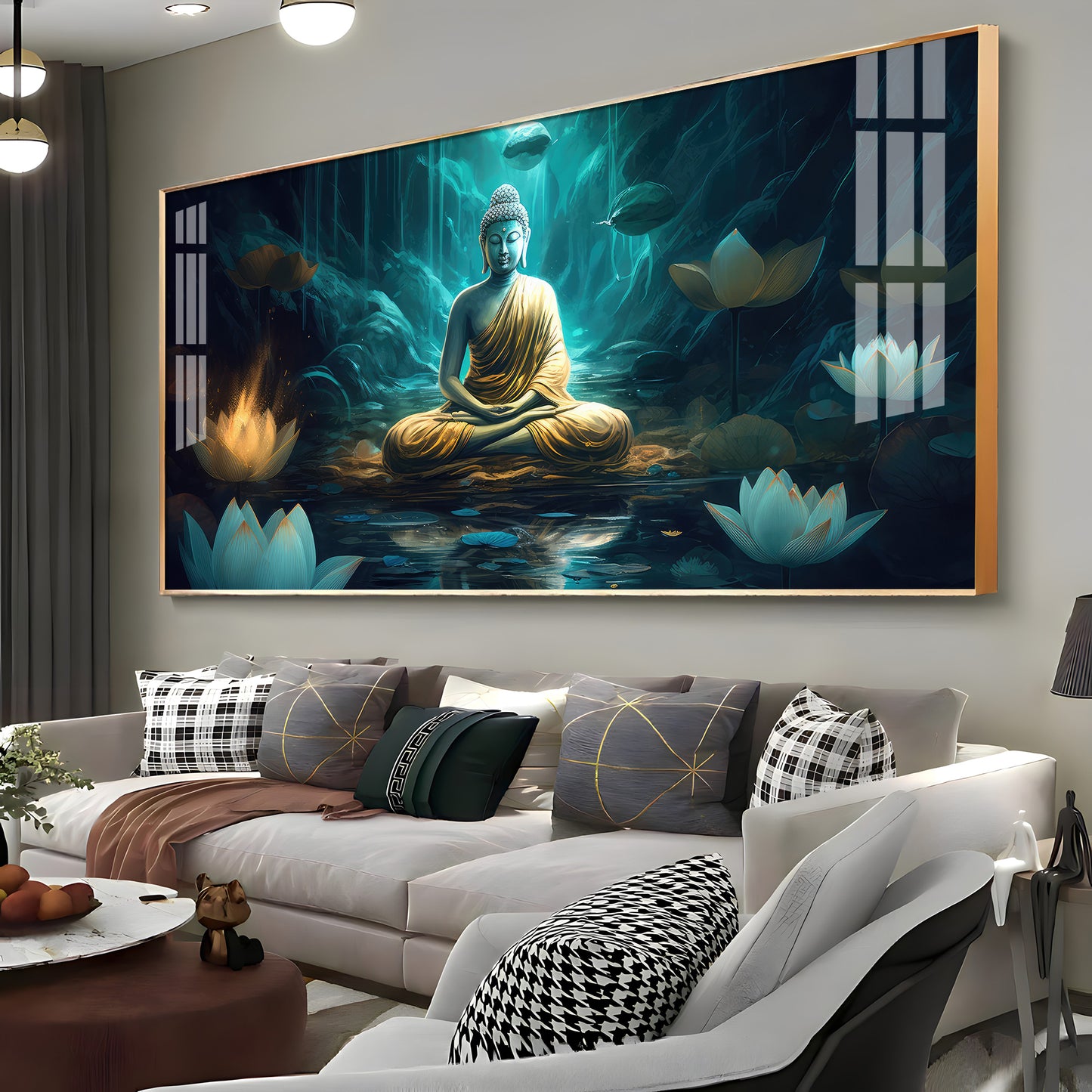 Buddha's Radiant Harmony Premium Acrylic Horizontal Wall Art