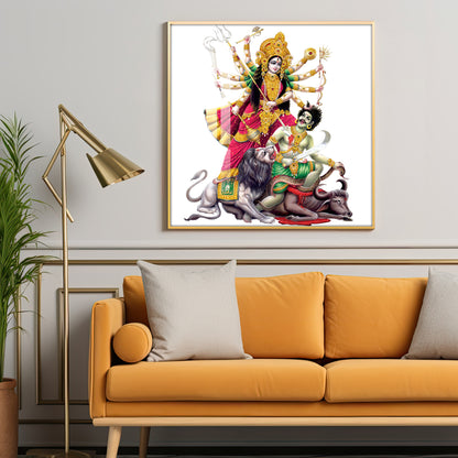 Mahishasuramardini Grace Premium Acrylic Square Wall Art