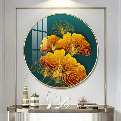 Sunlit Blossom Premium Acrylic Round Wall Art