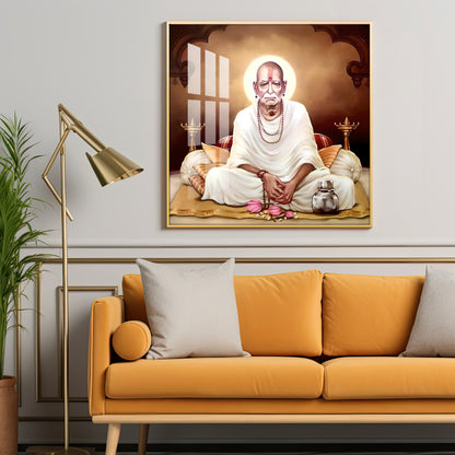 Shri Swami Samarth Maharaj Premium Acrylic Square Wall Art