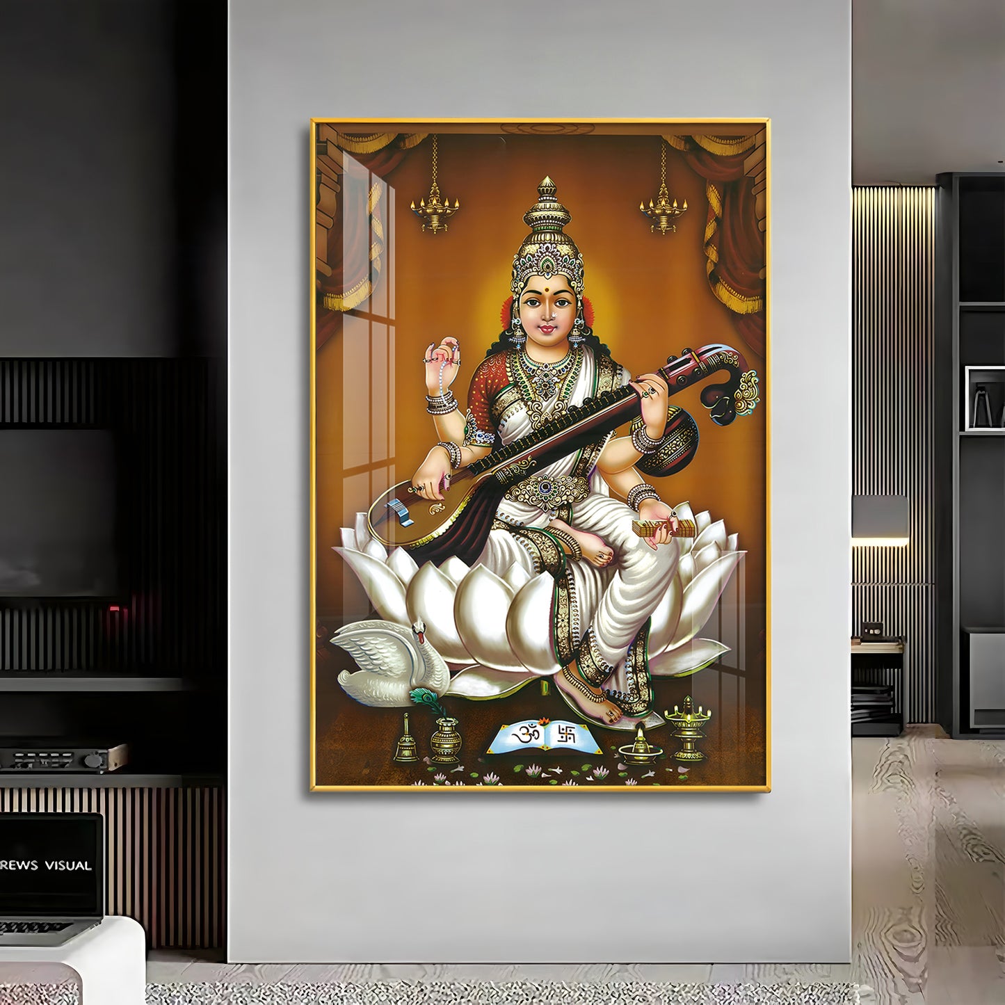 The Goddess's Embrace Premium Vertical Acrylic Wall Art