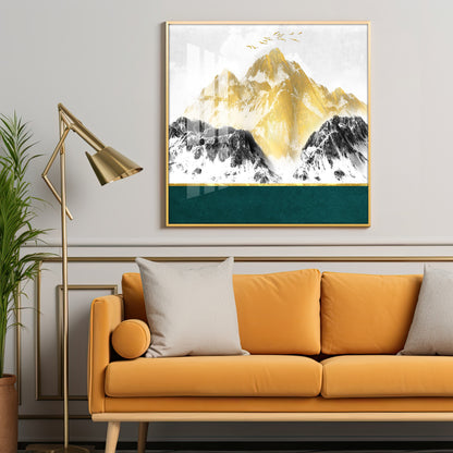 The Emerald Peak Acrylic Square Wall Art