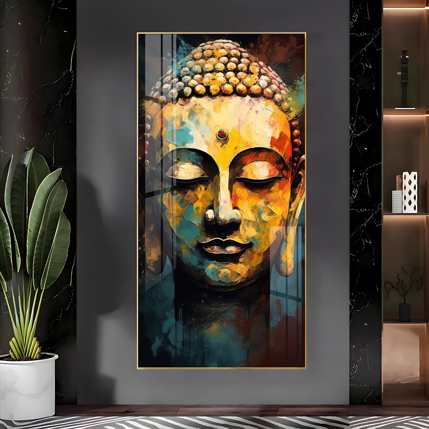 Eternal Gaze Buddha Premium Acrylic Vertical Wall Art