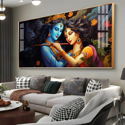 Unique Bond Of Radha Krishna Premium Acrylic Horizontal Wall Art