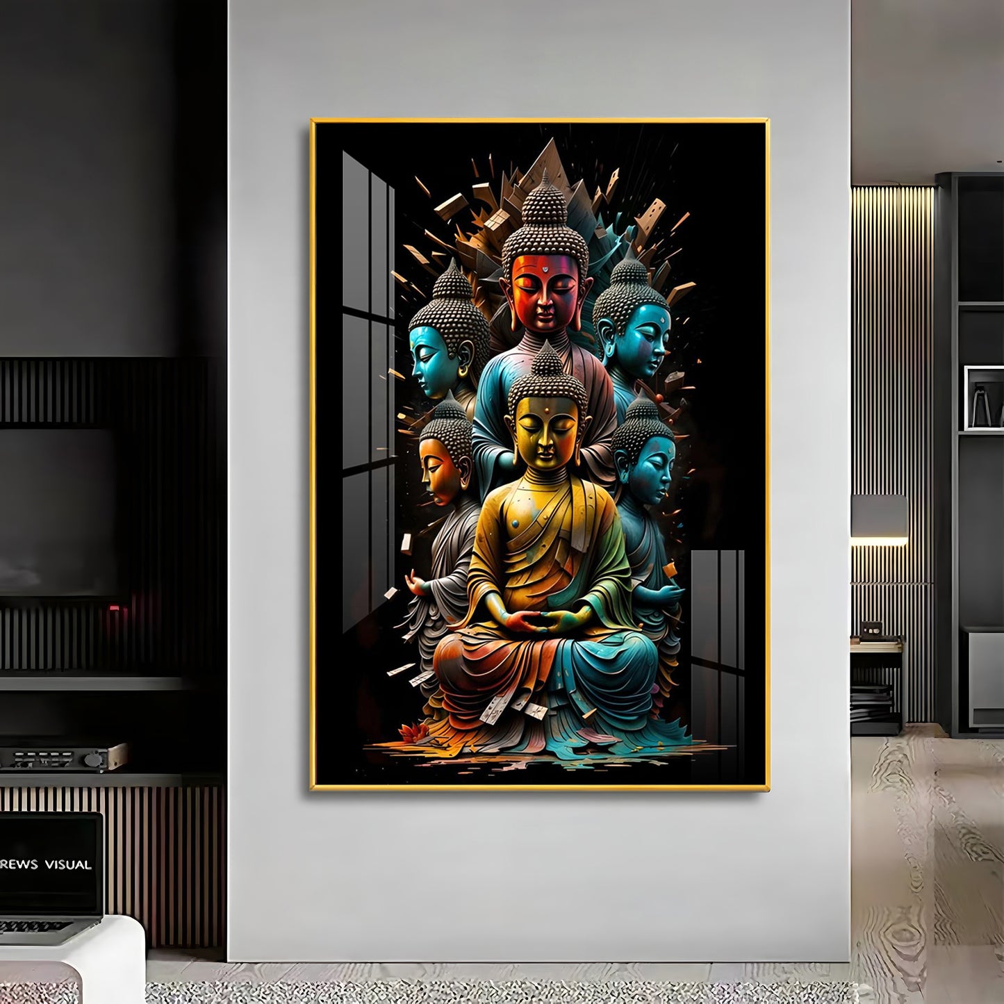 Lord Buddha Premium Acrylic Vertical Wall Art