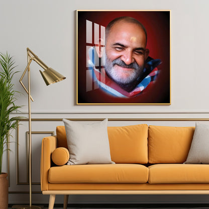 Neem Karoli Baba Maharaj Premium Acrylic Square Wall Art