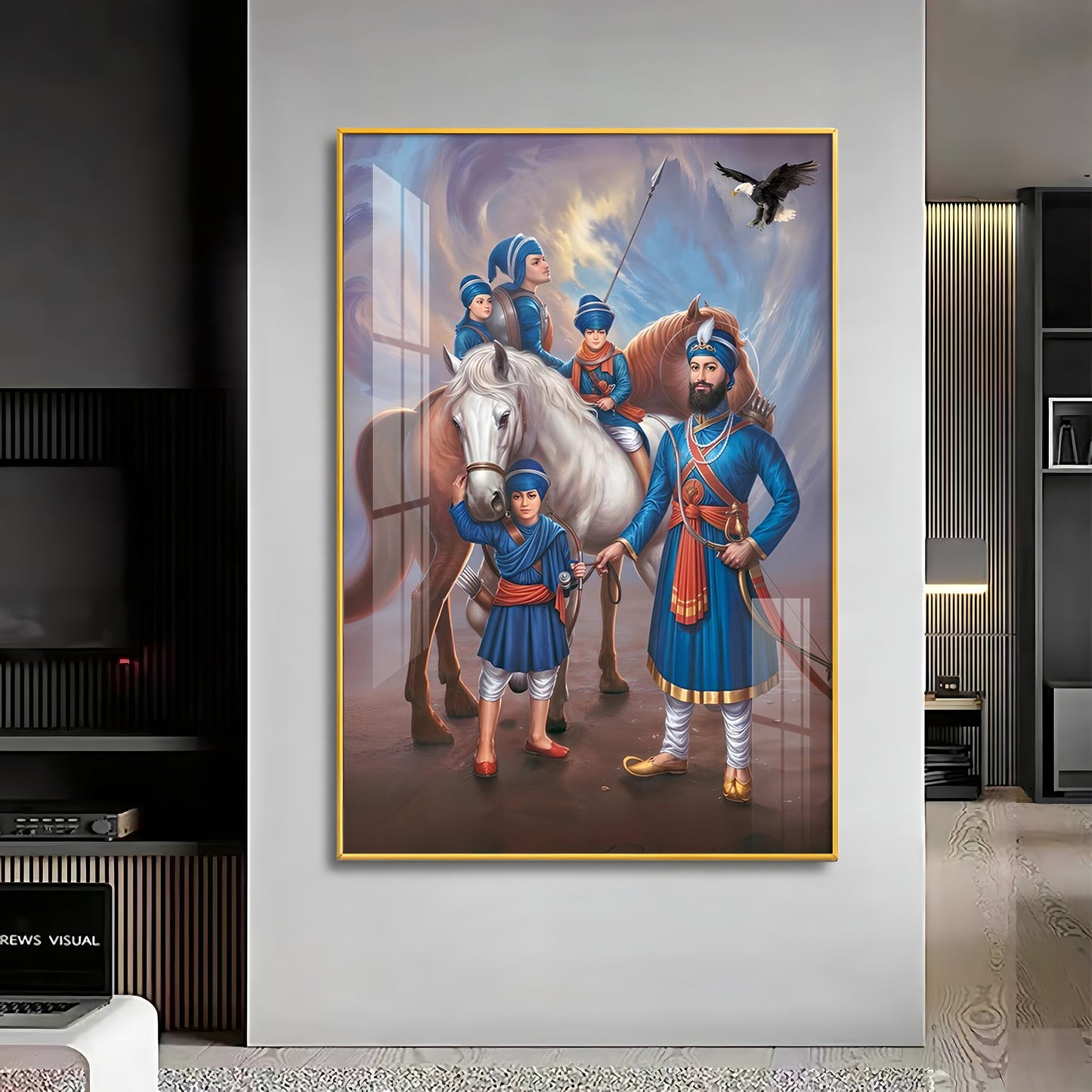 Sikh Warriors Premium Acrylic Vertical Wall Art