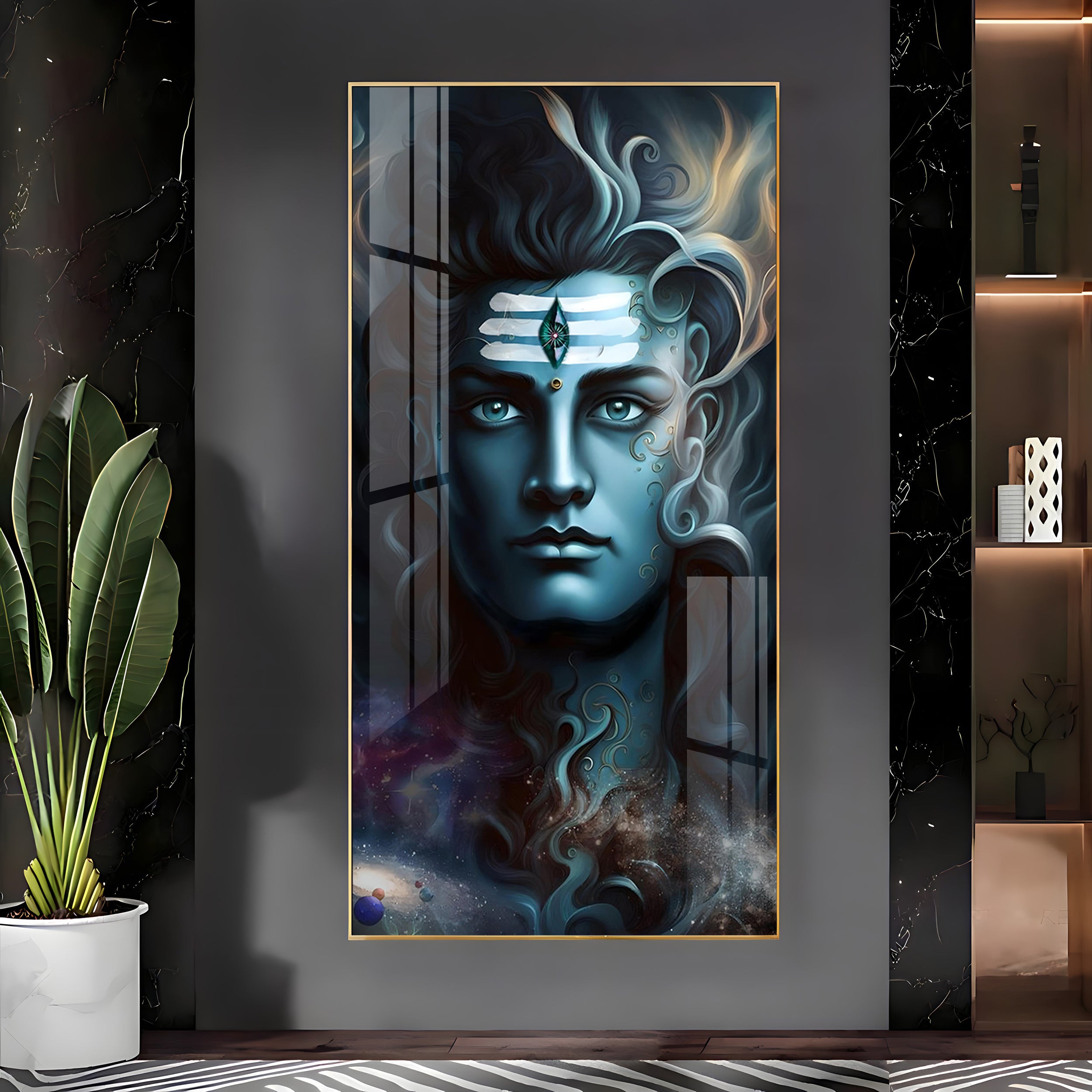 Fierce Shiva Premium Acrylic Vertical Wall Art