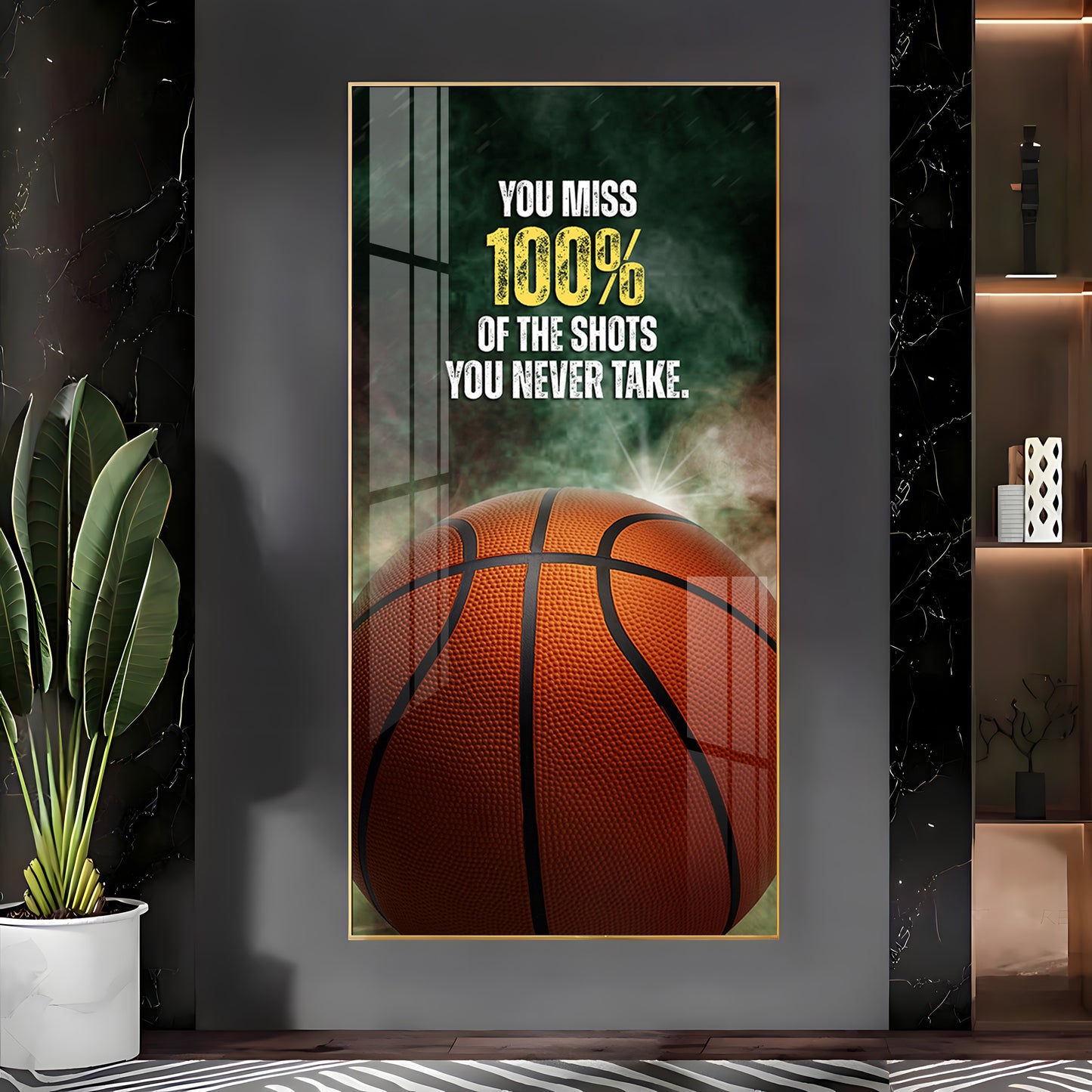 You Miss 100% Of The Shots Premium Acrylic Vertical Wall Art