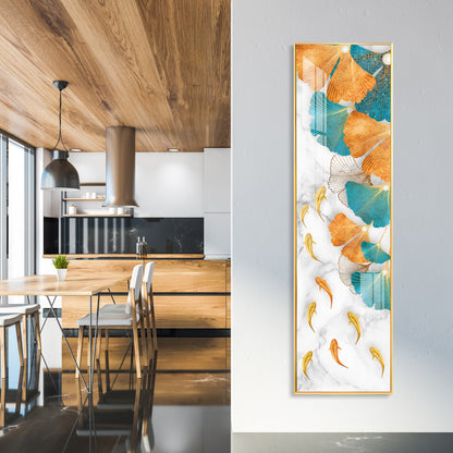 Gingko leaves Fish Premium Acrylic Vertical Wall Art