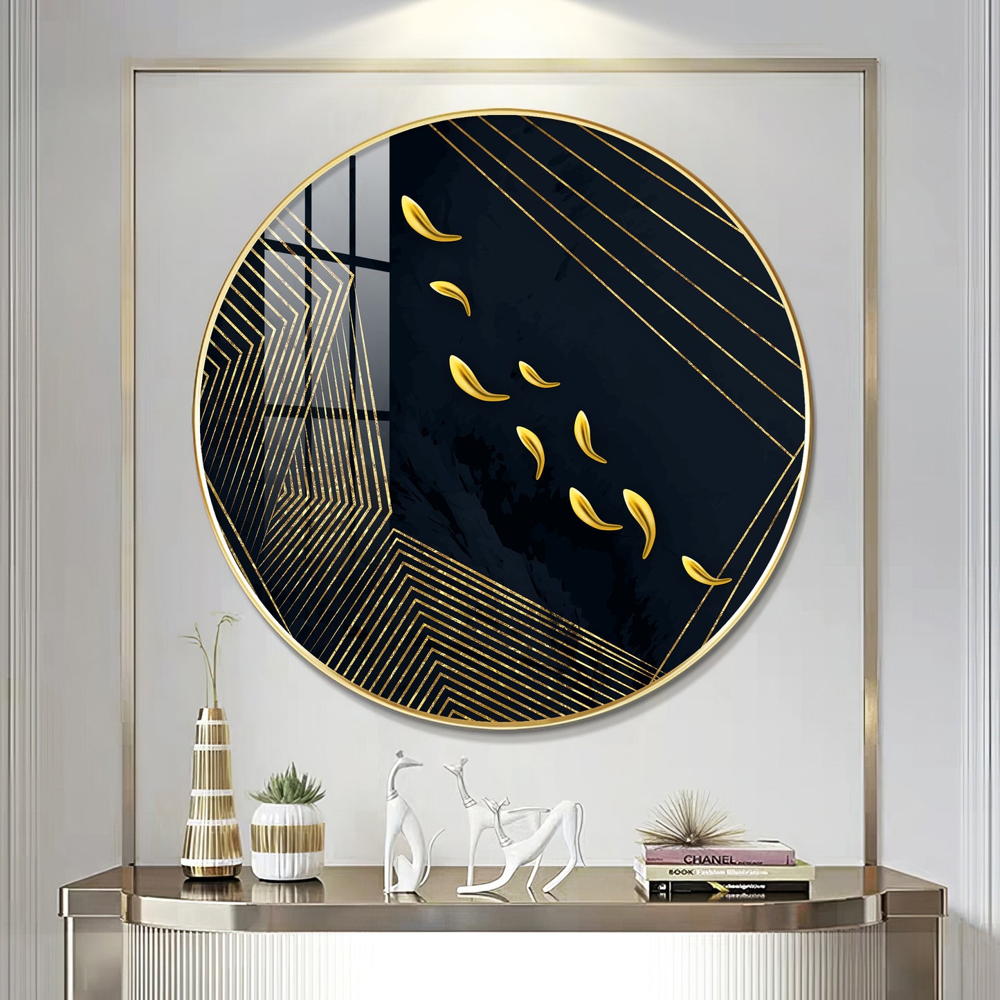 Golden Artwork Premium Acrylic Round Wall Art