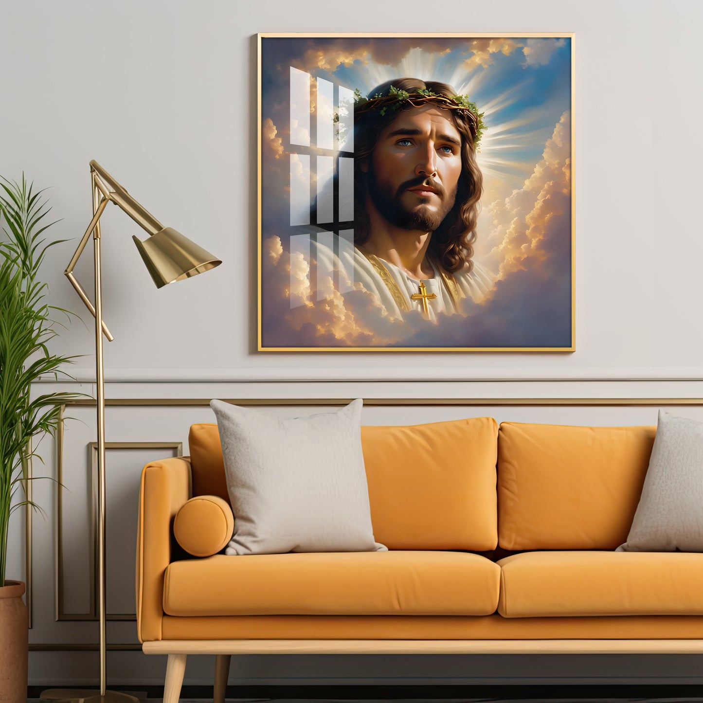 Jesus Christ Christian Premium Acrylic Square Wall Art