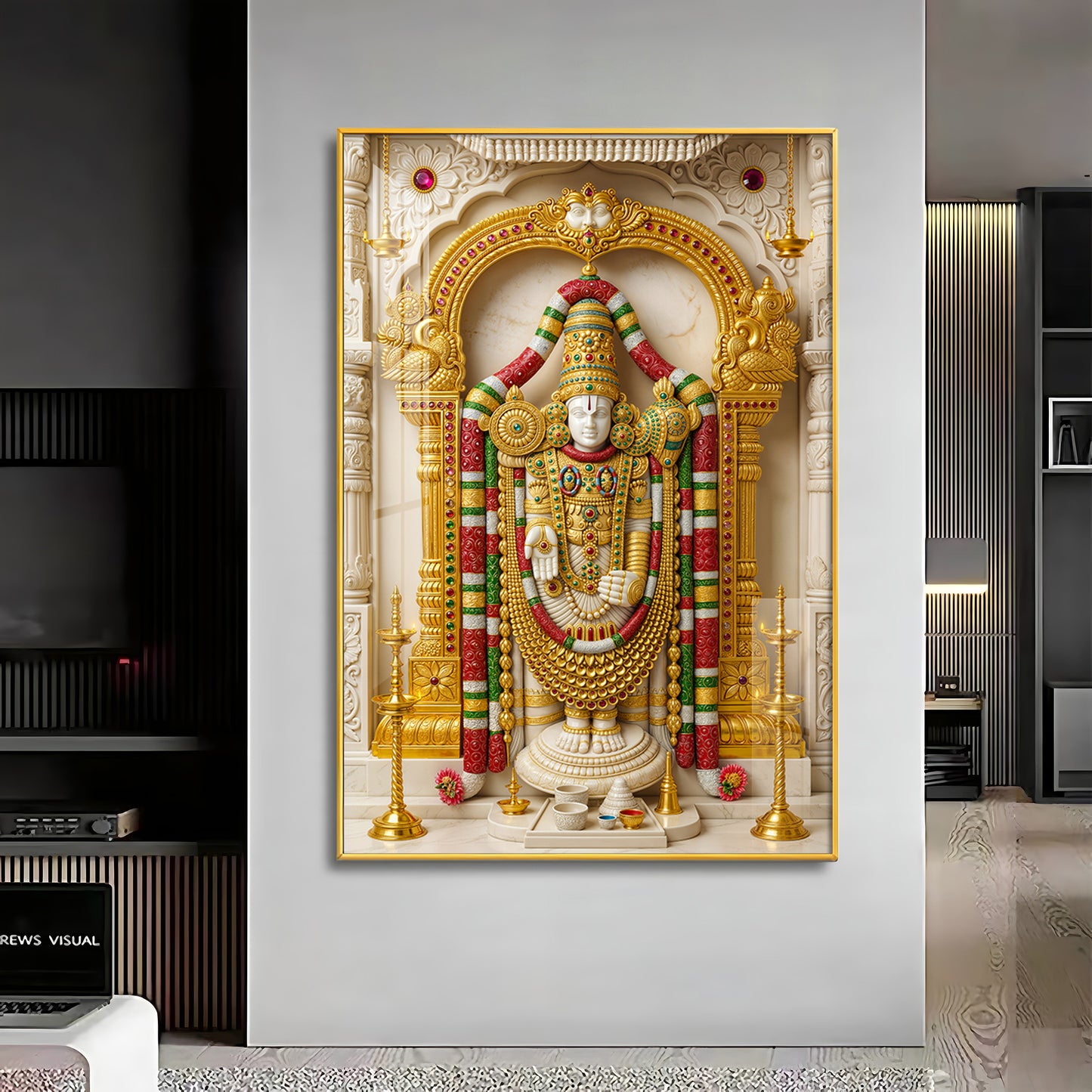 Divine Shree Venkateswara Premium Acrylic Vertical Wall Art