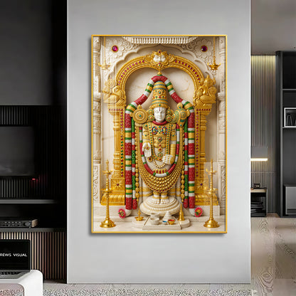 Divine Shree Venkateswara Premium Acrylic Vertical Wall Art