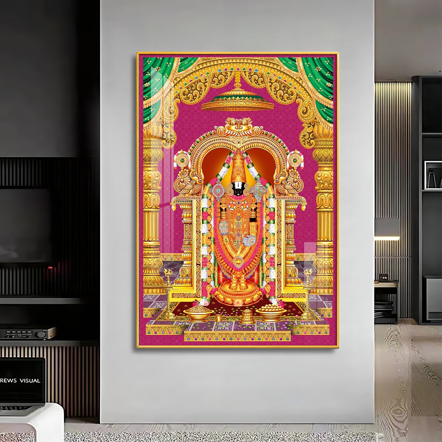 Sri Venkateswara Swamy Blessing Premium Acrylic Vertical Wall Art