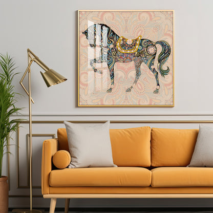 Traditional Horse Premium Acrylic Square Wall Art