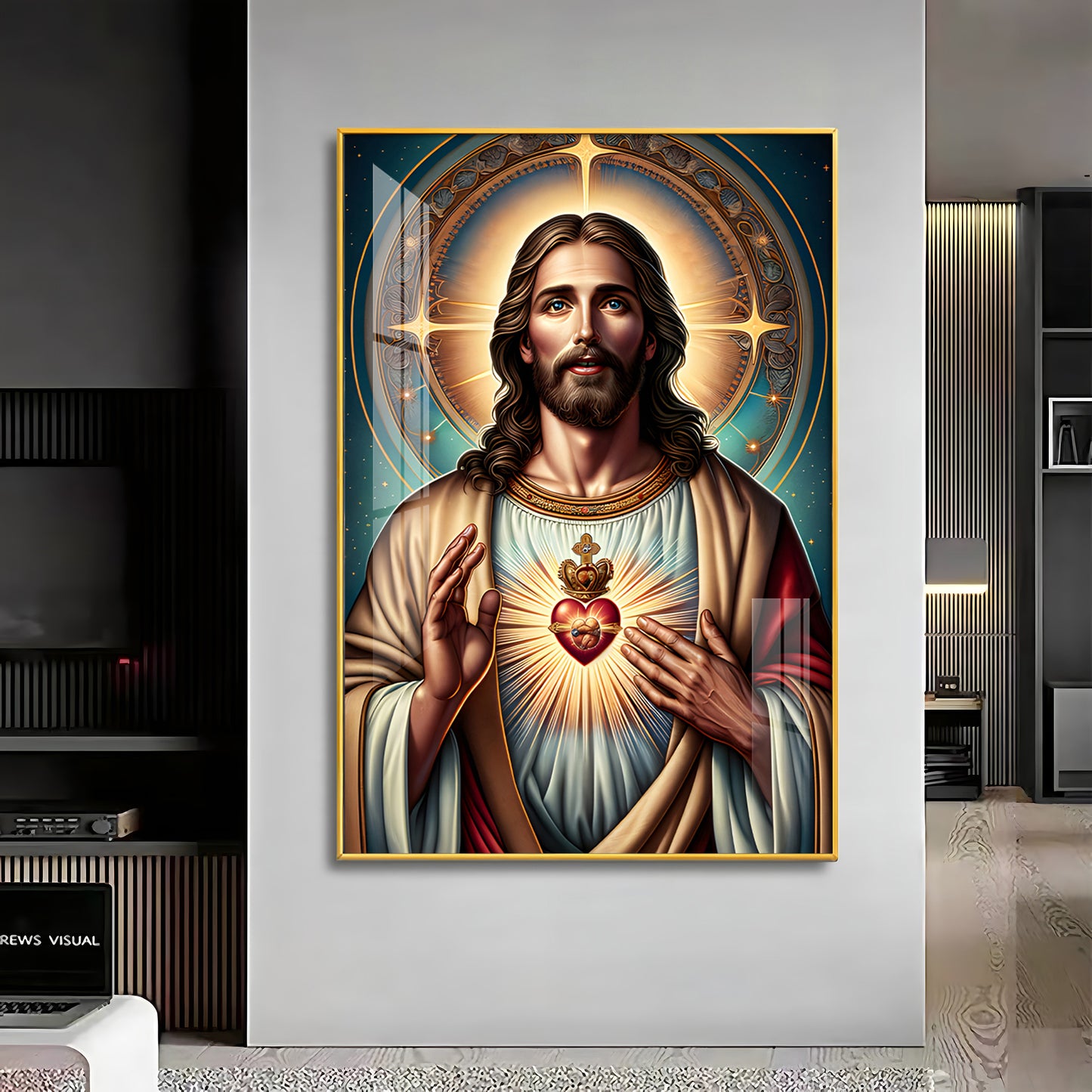 Christ's Heart Masterpiece Premium Acrylic Vertical Wall Art