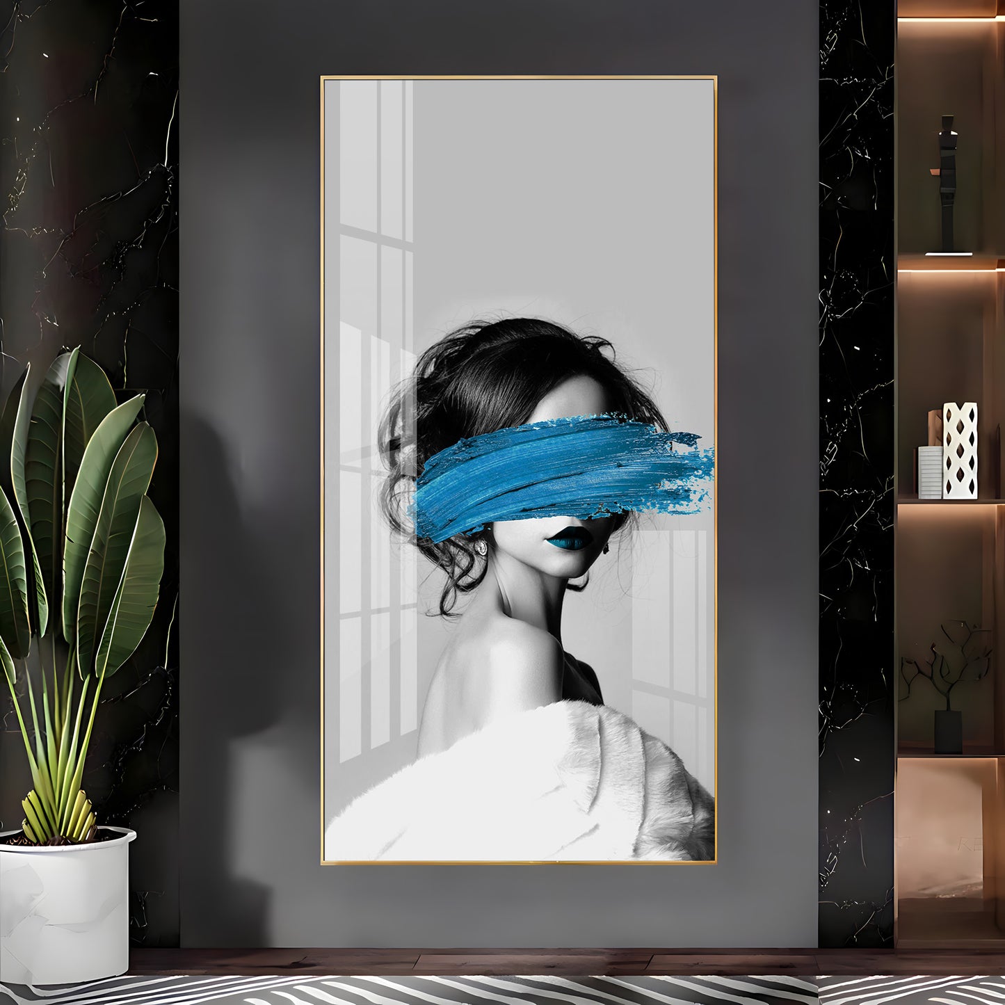 Blindfolded Fashion Premium Acrylic Vertical Wall Art