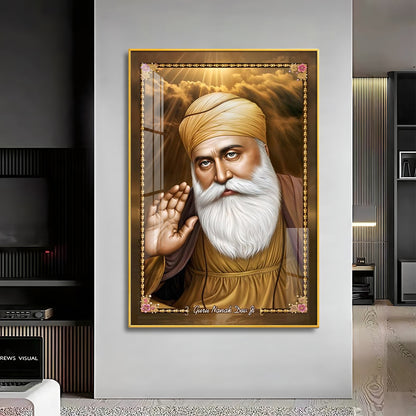 Guru Nanak Dev Ji Premium Acrylic Vertical Wall Art