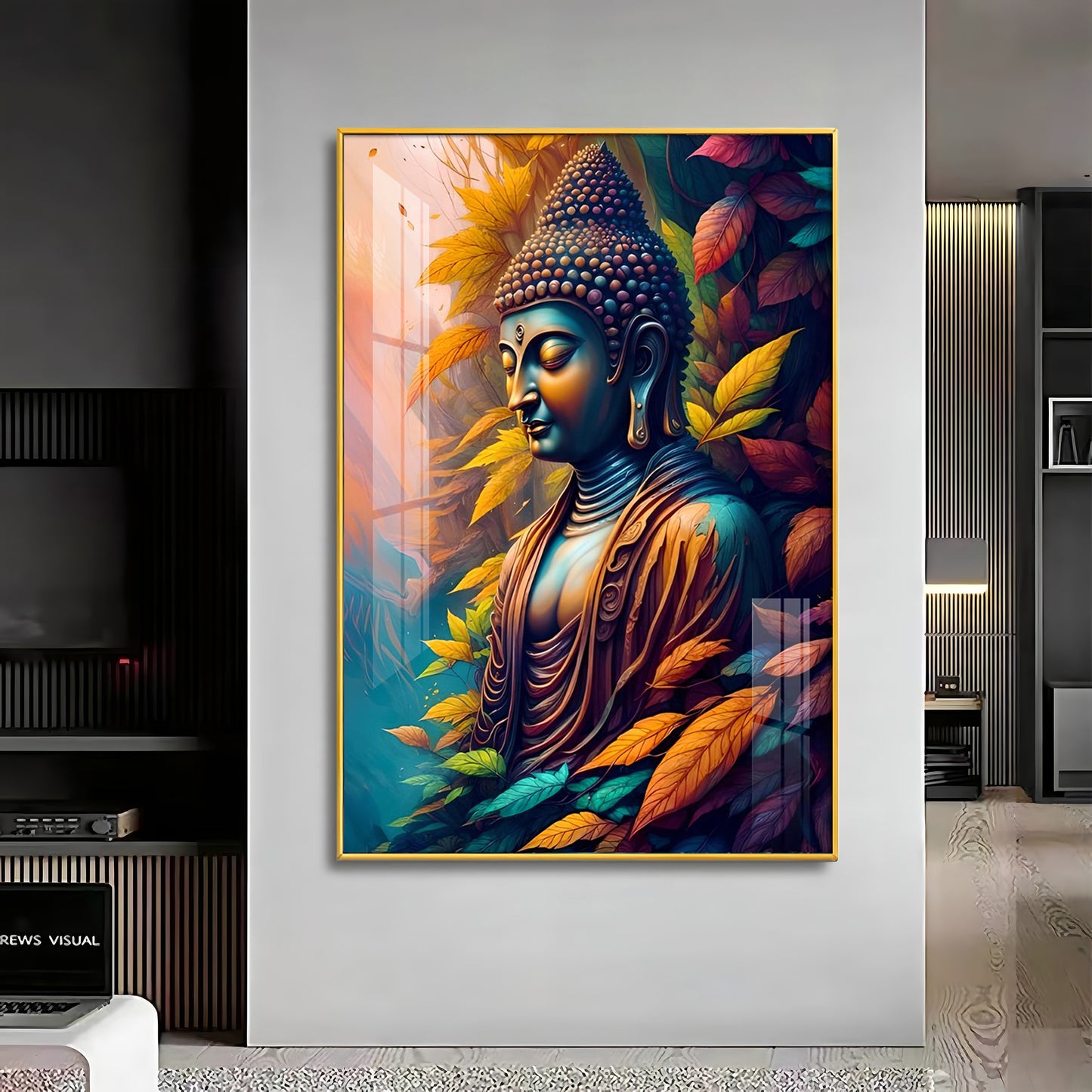 Indianara Buddha Premium Acrylic Vertical Wall Art