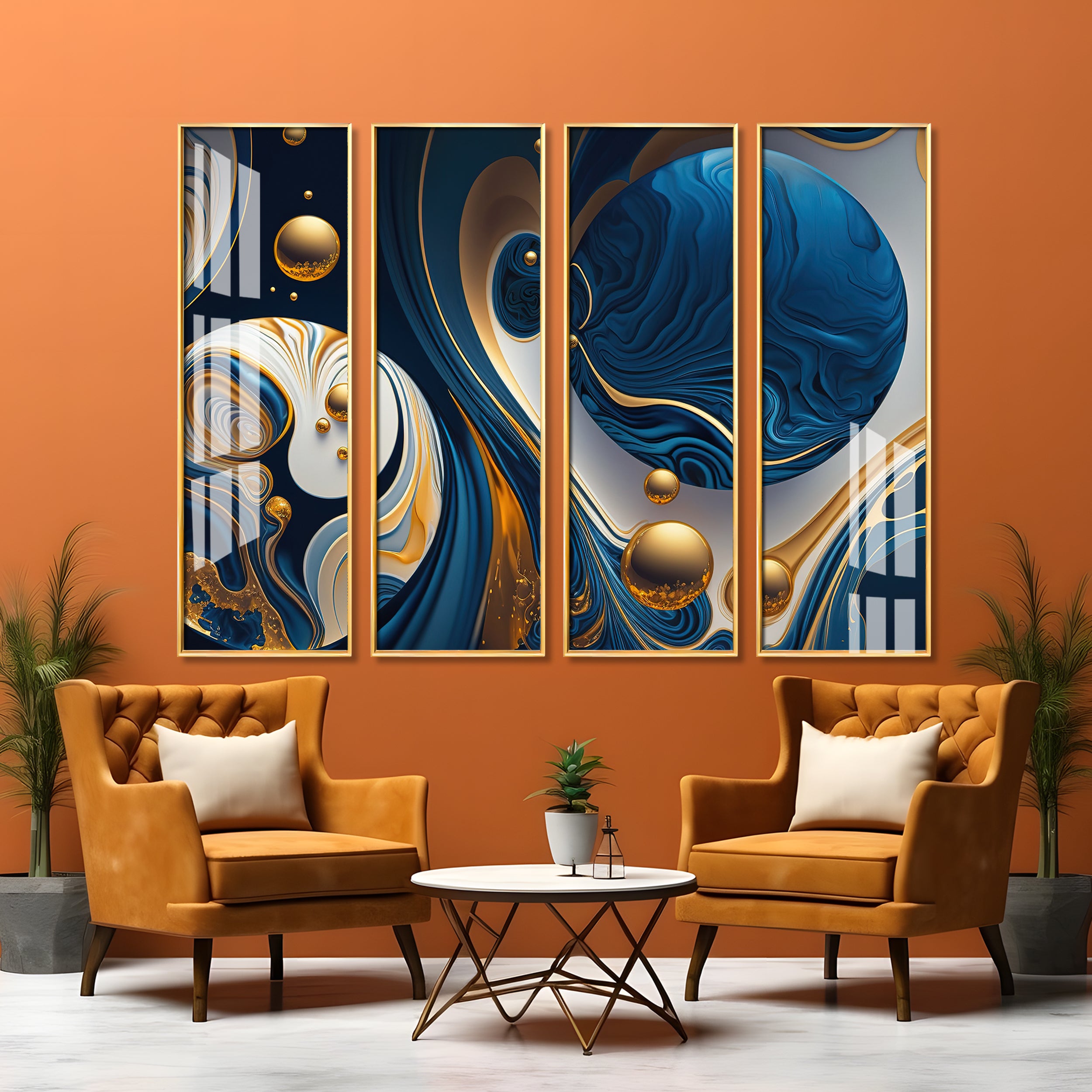 Exploring Universe Premium Acrylic Vertical Wall Art (set of 4)