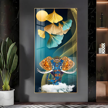 Jeweled Elephant Premium Acrylic Vertical Wall Art