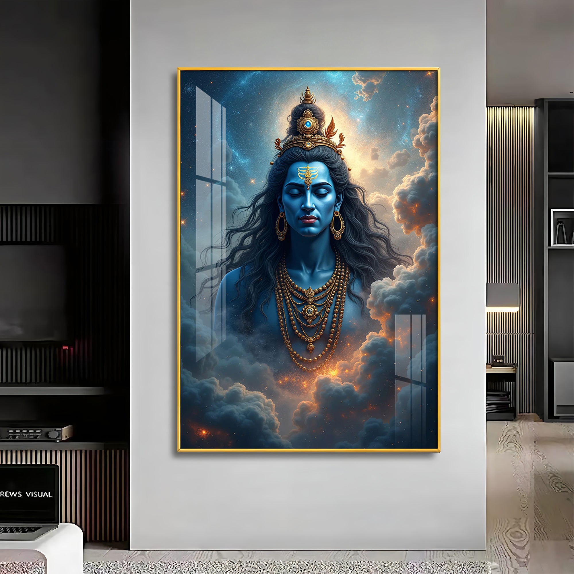 Celestial Shiva Sakti Premium Acrylic Wall Art