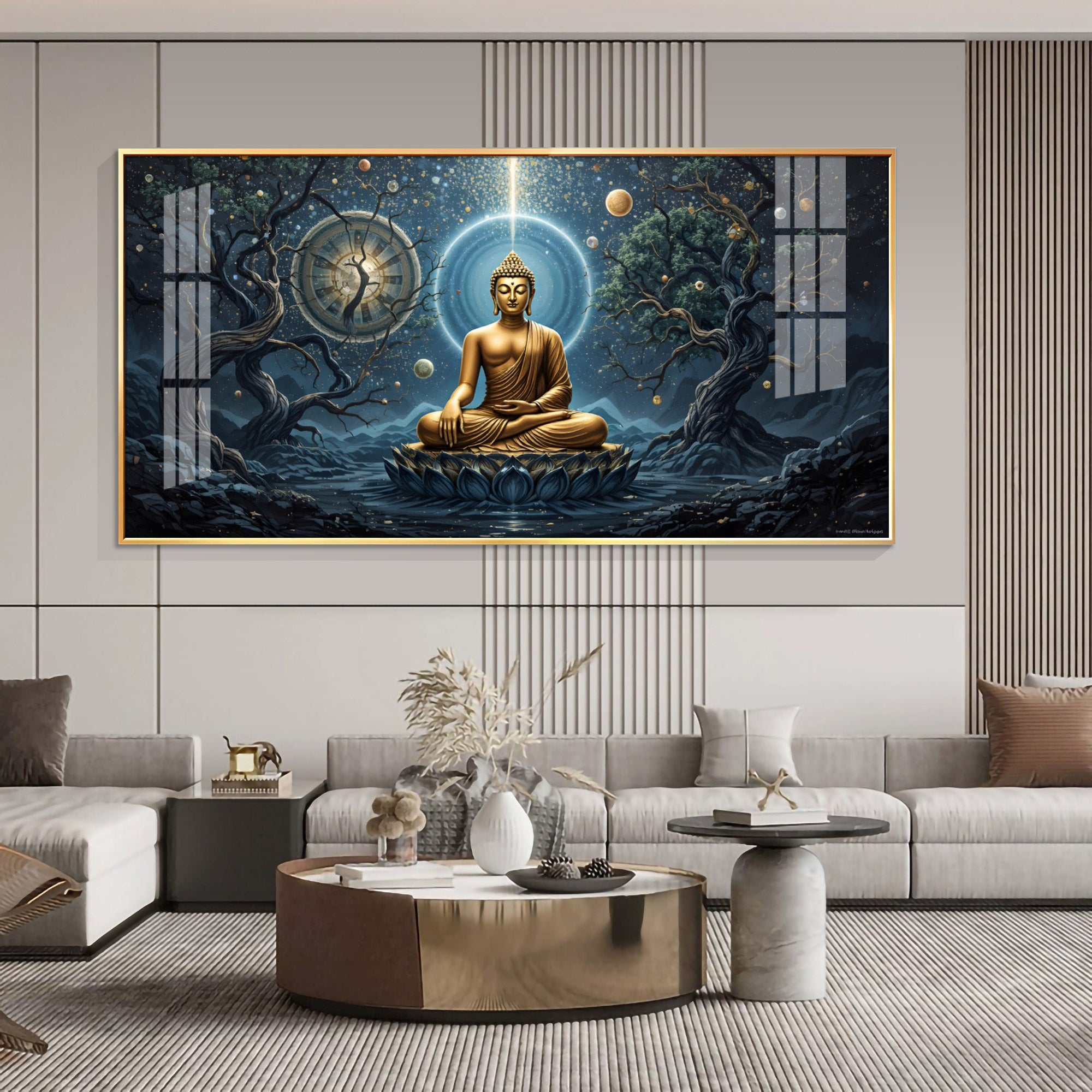 Celestial Buddha Premium Acrylic Horizontal Wall Art