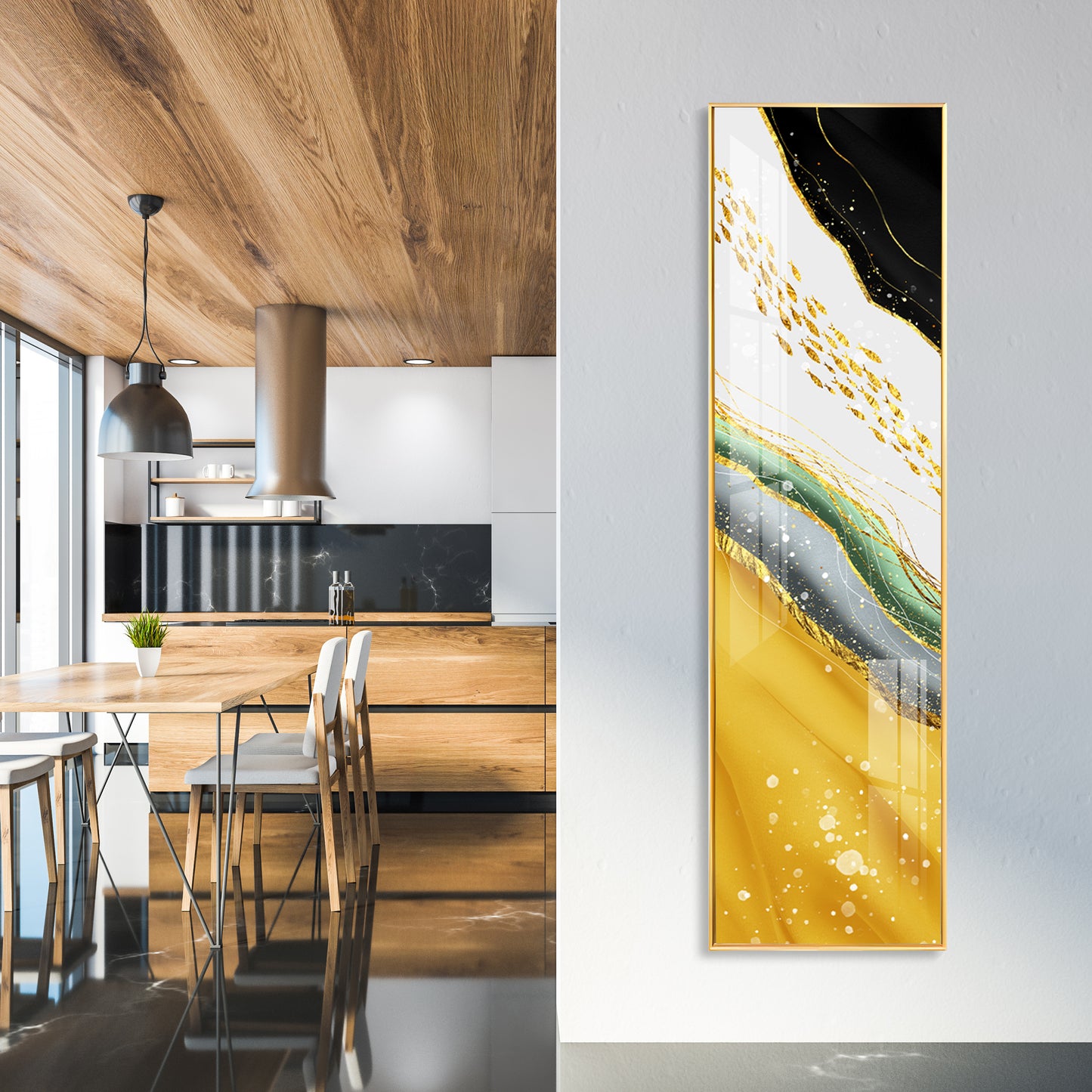 Sparkling Waves Premium Acrylic Vertical Wall Art