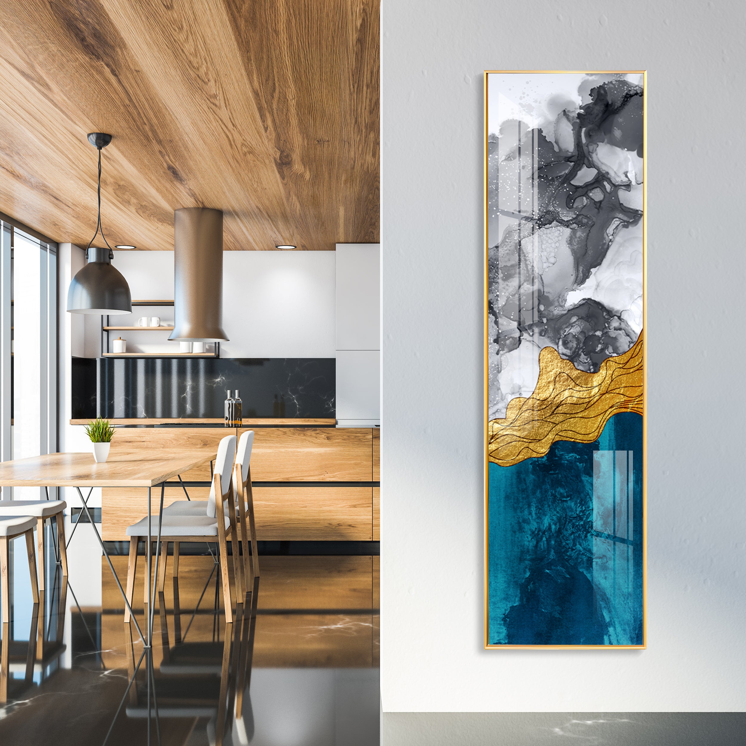 Modern Abstract Art Premium Acrylic Vertical Wall Art