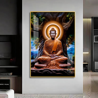 Masstone Buddha Premium Acrylic Vertical Wall Art