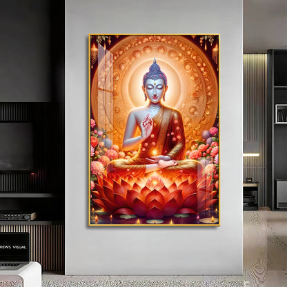 Peaceful Buddha Premium Acrylic Vertical Wall Art