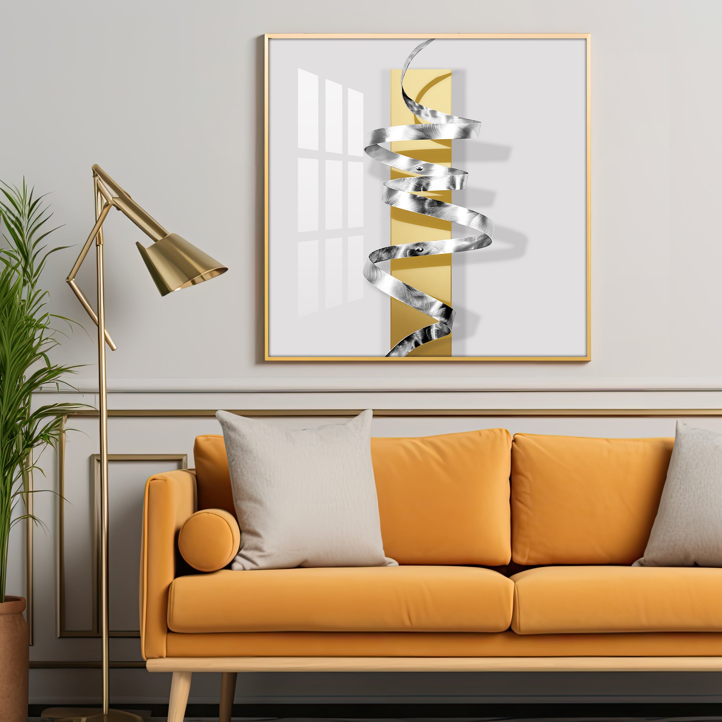 Silver Statement Premium Acrylic Square Wall Art