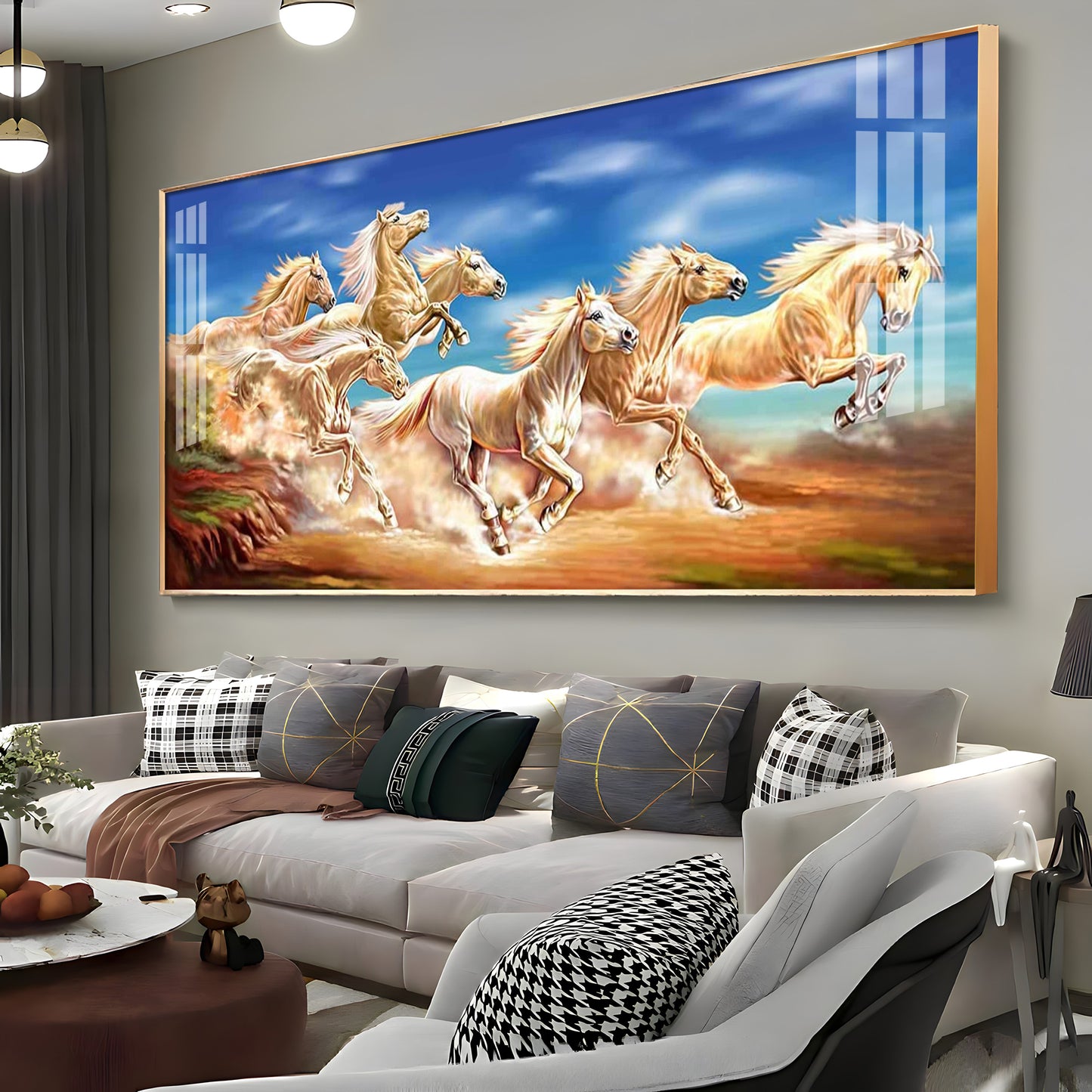 Lucky Horses Premium Acrylic Horizontal Wall Art