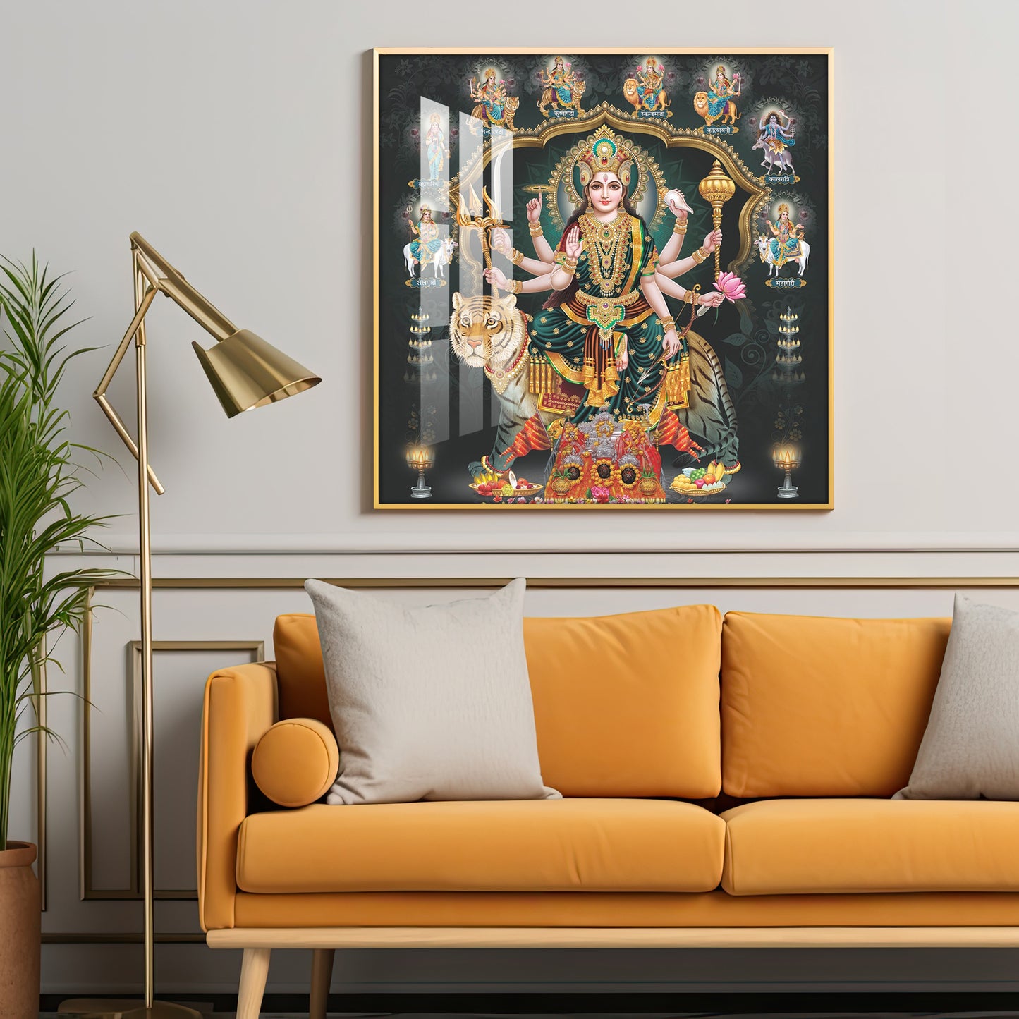 Hindu Goddess Premium Acrylic Square Wall Art
