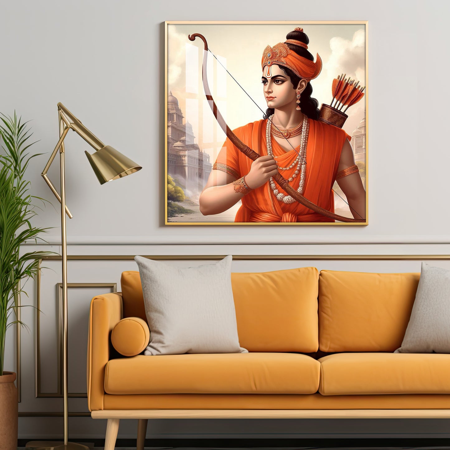 Prabhu Shree Ram Premium Acrylic Square Wall Art