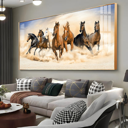 Herd of Horses Premium Acrylic Horizontal Wall Art